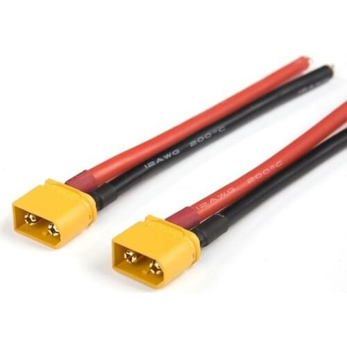 Amass XT60H XT60U XT60PW 3.5mm Plug Male And Female XT60-D XT60 Connector to With 12AWG Silicon Wire Cable