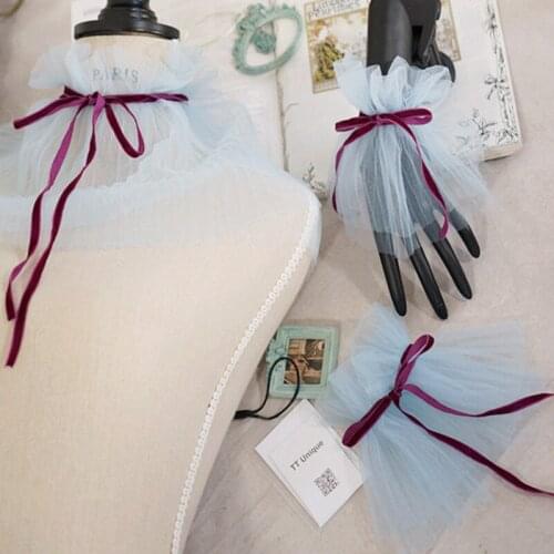 Vintage Collar False Collar Lapel Blouse Top Women Clothes Accessories Elizabethan Victorian Detachable Collar Vintage Black