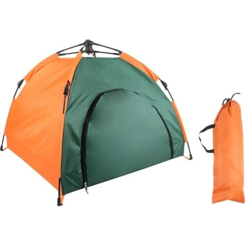 Waterproof Pet Dog Tent House Breathable Puppy Kennel Portable Cat Bed with Pad Folding Outdoor Kitten House with Bag