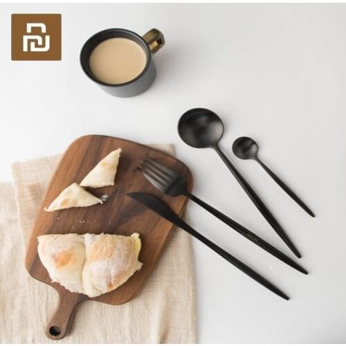Youpin Stainless Steel Fork Knife Spoon Tableware Set Cutlery Steak Knife Fruit Dessert Fork Tea Spoon for xiaomi mijia Kitchen