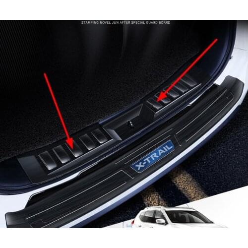 For Nissan X-Trail X Trail T32 2014 2015 2016 2017 2018 2019 Rogue Rear Bumper Protector Sill Trunk Guard TrimCar Accessories