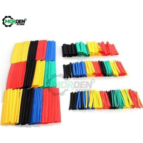 164Pcs/Lot Polyolefin Insulated Sleeving Tubing Set Shrinking Assorted Heat Shrink Tube Wire Cable 2:1