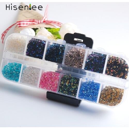 2MM 20000pieces 12 kind Color/Box Jelly AB Color Nail Art Resin Rhinestones Decoration Gems DIY Home Crafts