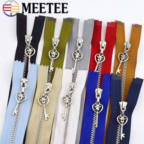 2pcs 15/18/20/25/30cm 3# Metal Zipper Close-End Open-End Sewing Zips DIY Silver Tooth Coat Decor Zip Garment Crafts ZA092