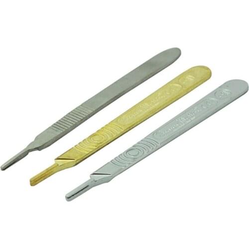 2pc/lot Scalpel Burin Maintenance Chisel Handle nickel Surgical Blades Handles use for mobile phone sticker