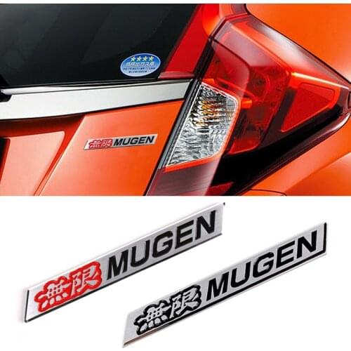 Free shiping 3D Mugen Power Logo Car Sticker Emblem Rear Badge Aluminum Chrome Decal Car Styling For Honda Civic Accord CRV fit
