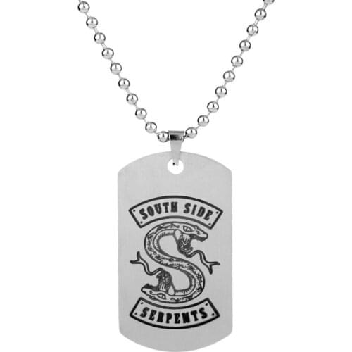 Free ship RIVERDALE Creative Punk Necklaces Pendant Stainless Steel Fashion Inspired cool Punk Jewelry for Fans Men gifts