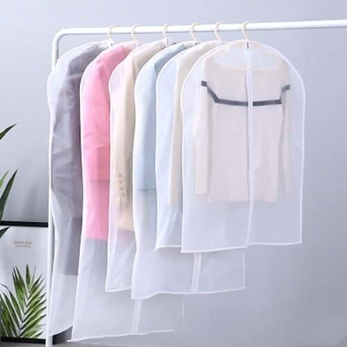 Clothes Dust Cover PEVA Waterproof Transparent Suit Jacket Dress Garment Storage Cover Bag Protector Home Anti-dust Washable