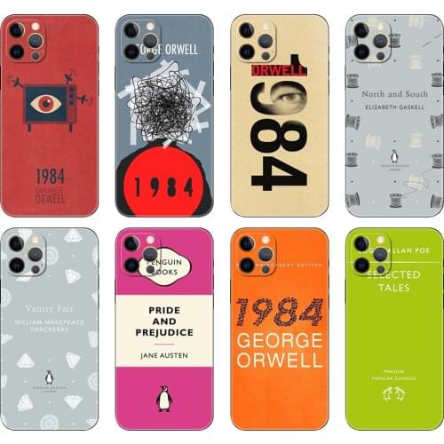 Black tpu case for iphone 5 5s se 2020 6 6s 7 8 plus x 10 XR XS 11 12 mini pro MAX back cover 1984 George Orwell book