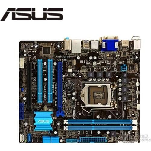 For ASUS P8B75-M LE Computer Motherboard LGA 1155 DDR3 For Intel B75 P8B75 Desktop Mainboard SATA II PCI-E X16 Used