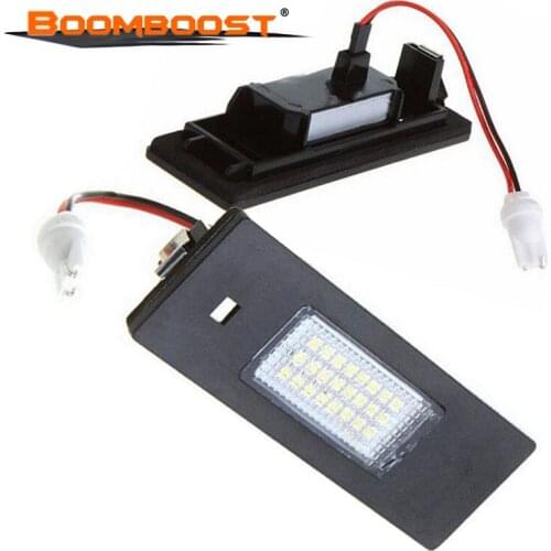 For BMW E87 E81 E63 E64 E85 E86 2pcs Can bus Bulb Kit 12V White SMD Number Plate Lamp Car LED License Plate Lights 3528 SMD