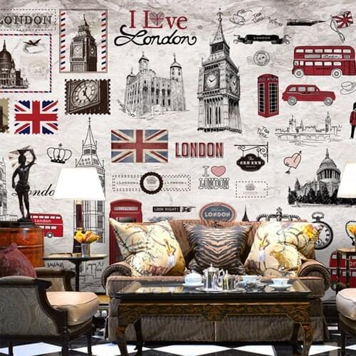 Europe Vintage Large Mural 3D Photo Wallpaper TV Living Room Decor Wall Paper for Bedroom Coffee Shop Walls