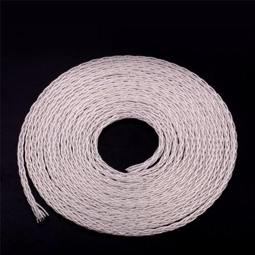 HPC-017 HiFi Hi-end Top class Headphone Earphone Cable single colour customized pure sliver 4N 99.99% OFC Copper headphone cable