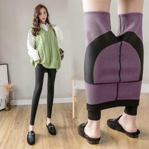 INITIALDREAM Autumn Winter Velvet Leggings Women High Waist Sporting Fitness Legging M-4XL Large Size Winter Warm Thick Pants