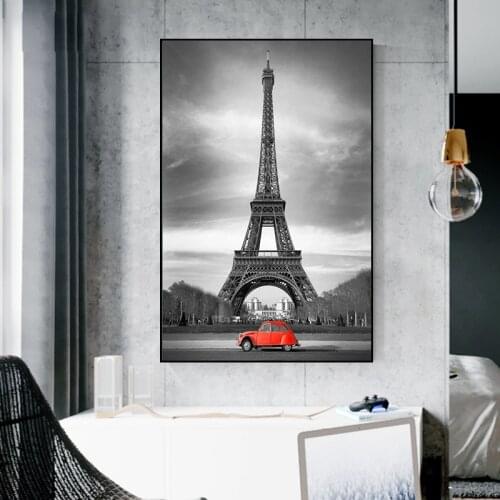 Eiffel Tower In Paris Landscape Picture Canvas Painting City Street Luxuri Room Decor Poster Living Room Bedroom Wall Art Decor