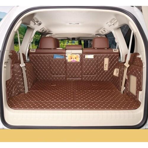 Custom Full Covered Waterproof Durable NonSlip Car Boot Mat for Toyota Land Cruiser Prado 5/7 Seats 2010-2020 Year Trunk Carpets
