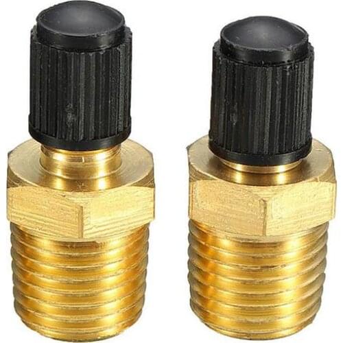 2pcs 1/4" NPT MPT Brass Tire Tyre Air Compressor Tank Fill Valves For Dunlop Valve Car-Styling Car Accessories Dropshipping