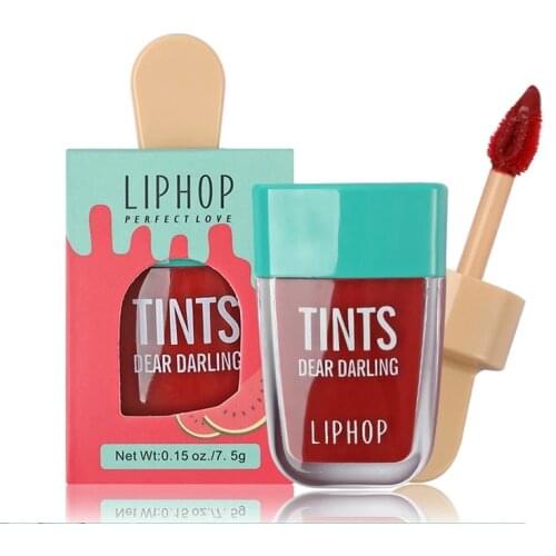 LIPHOP 6 Colors Ice Cream Lip Tint Long-Lasting Liquid Lipstick Waterproof Sexy Matte Lip Gloss Tattoo Makeup