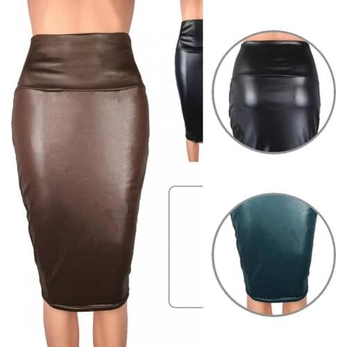 Skin-friendly Trendy Zipper Closure Bodycon Skirt Autumn Winter Midi Skirt Mid-Calf for Date