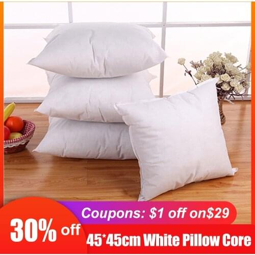 Cushion Pillow Inserts Pillow Filling Square Cushion Pillow Inserts Core Sofa Bed Pillows White 40*40 45*45