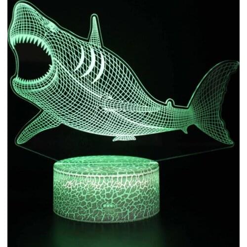 Shark series 3d Style Table Lamp Christmas Gift Childrens Toys Decoration Table Light Modern Bedside Lamp