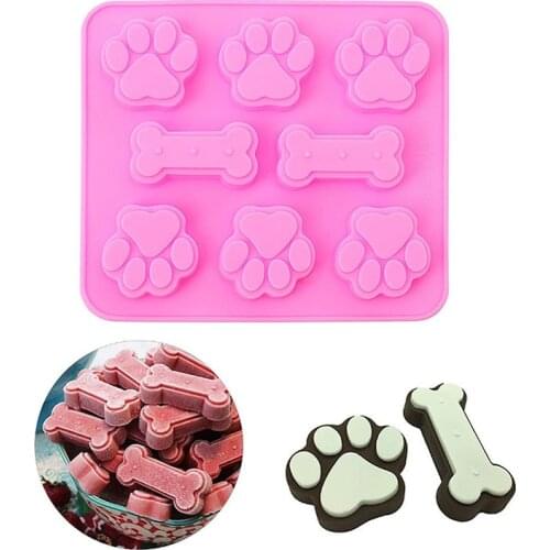 Cat Paw Bear Claw Bone Silicone Cake Mold for Chocolate Bread Jelly Pudding Ice Cream Dessert Soap Pastry Baking Decorating Tool