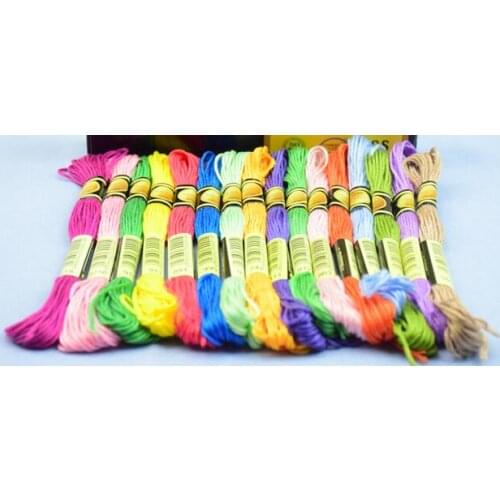 Oneroom 7th ,Multi color DMC340-433 10Pcs/lot 8m Length Thread Cross Stitch Cotton Sewing Skeins Embroidery Thread Floss Kit