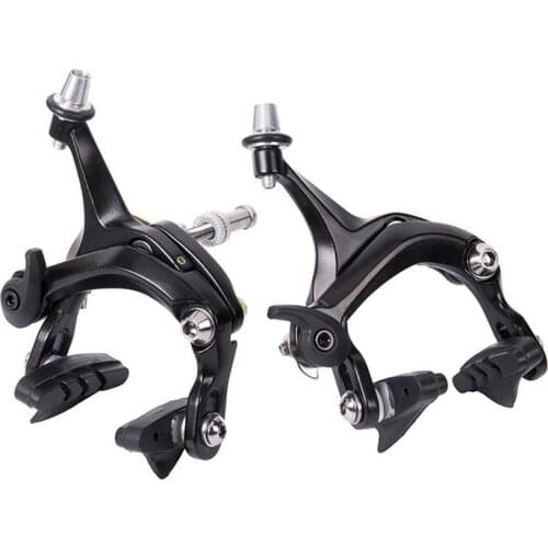1 Pairs Front and Rear Bicycle Brake with Brake Pads Dual Pivot Brake Aluminum Side Pull Caliper for Racing Bike Road Bicycle
