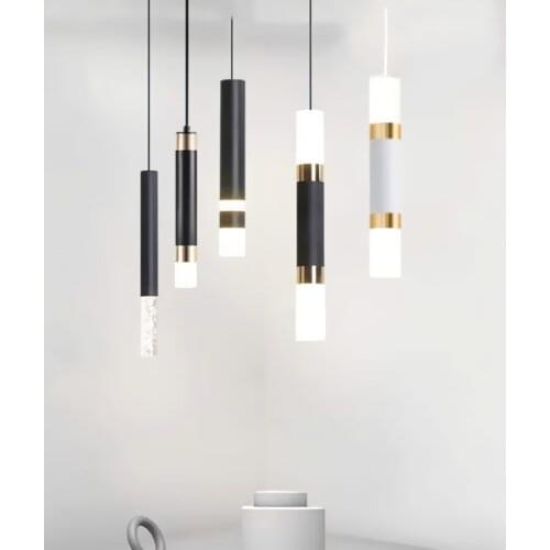 Nordic Pendant Light Dual Light Sources Shine Up And Down Droplight Fixture Kitchen Dining Room Shop Bar Counter Decoration