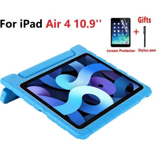Shockproof Kids Handle Cover For For Apple iPad Air 4 10.9 inch Case New 2020 A2072 A2316 A2324 A2325 EVA Foam Funda + Film
