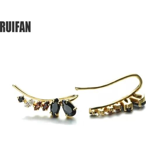 Ruifan Women's Gold Earrings