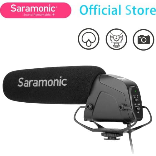 Saramonic SR-VM4 Super-Cardioid Lightweight Directional Condenser Microphone for DSLR Camera Camcorder Interview Shoot Video