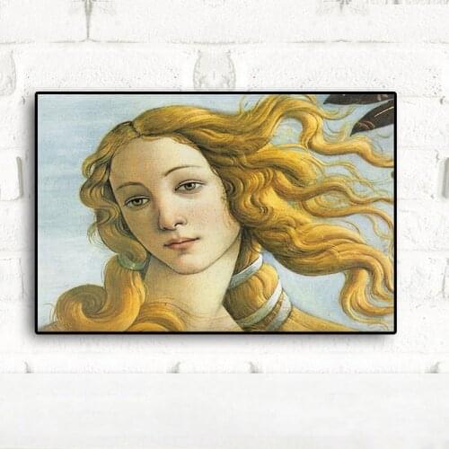 Venus by Sandro Botticelli Reproduction Famous Oil Painting Prints On Canvas Wall Art Poster and Print Picture for Living Room