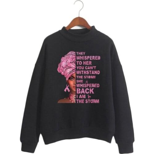 Melanin Poppin pink hoodies women clothing Beautiful black girl print sweatshirt women sweat femme sudadera mujer 2019 tops