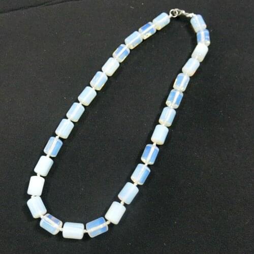 3pcs Bohemian Jewelry Natural Crystal Stone Rose Quartzs Opalite Columns Stone Matching Necklaces Women Beaded Necklace Free