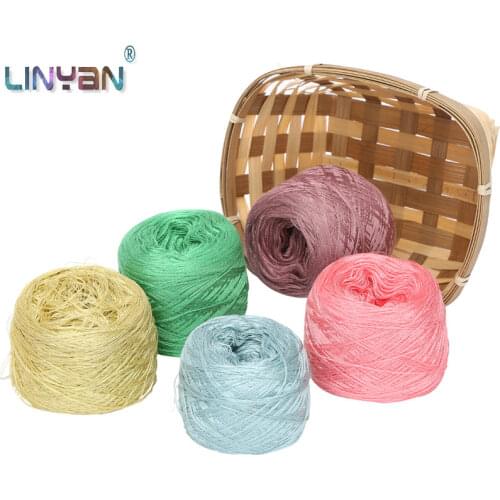 100g Italian mulberry silk yarn for knitting cotton thread croche line silk fabric designer Cool in summer Ice silk knit ZL4