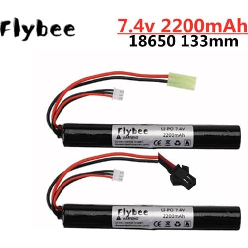 18650 Airsoft gun battery 7.4V 2200MAH 40C Lipo Battery For AKKU Mini Airsoft toys Gun model parts