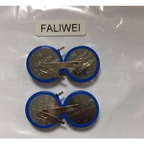 2PCS/LOT CR2477 2477 horizontal welding foot battery it is suitable for KGE116 D type identification card fast shipping