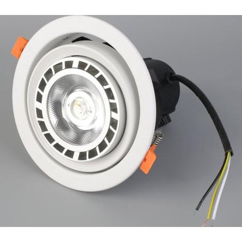 24W Rotatable COB LED Recessed Ceiling Down Light Spotlight Bulb Lamp White NEW