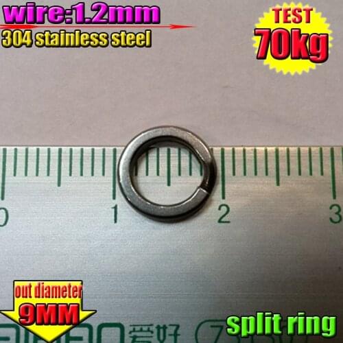 2015new fishing lures split rings 304 stailness steel quantily30pcs/lot Outside diameter 9mm