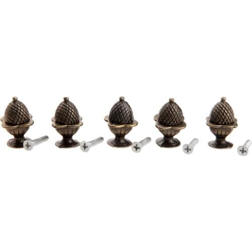 5Pcs Antique Bronze Furniture Pulls Handle Kitchen Cabinet Drawer Knobs Dresser Cupboard Wardrobe Wooden Box Jewelry Box Knobs