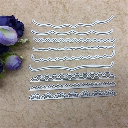 9pcs/Set Lace Cards Metal stencil mold Cutting Dies decoration scrapbook die cuts Album Paper Craft Embossing DIY Card Crafts
