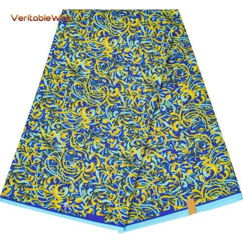 Africa Ankara Prints Batik Pagne Wax Fabric African Dress Craft DIY Sewing Textile Polyester High Quality Nigeria Tissu fp6440
