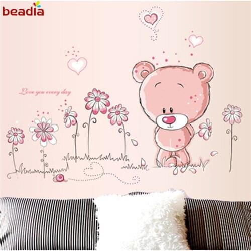 Наклейки цветы на стену Beadia China At AliExpress