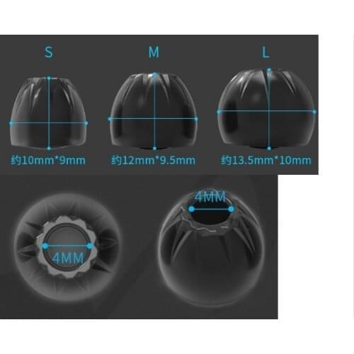 Free ship.6 Pairs(12pcs) .KZ Eartips In Ear Tips Earbuds Headphone Silicone Eartips/Ear Sleev /Earbuds For KZ ED12 ATE Earphone