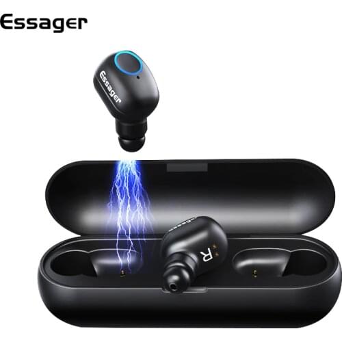 Essager T1 TWS Bluetooth 5.0 Wireless Earphone Mini In Ear Headphones Earbuds With Mic Sport Gaming Handsfree Headset For Phone
