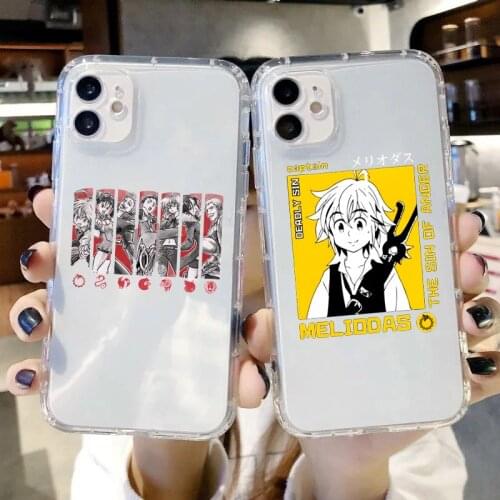 Japan Anime Manga Seven Deadly Sins Phone Case for Iphone X 7 8 Plus XR XS MAX 11 Pro Soft Clear Shockproof Cover for Iphone 12