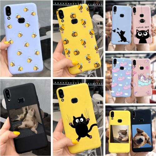 A10 Case For Samsung Galaxy A10S A 10 SM-A105FN/DS A 10S SM-A107F/DS Phone Cover Yellow Bee Cats Capa For Samsung A10 A10S Cases