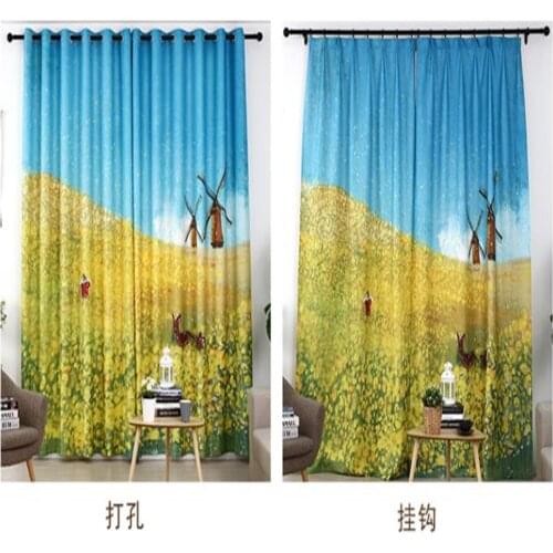 Childrens room cartoon cute curtain thickening blackout custom 3d curtain cloth boy girl room 3d curtains