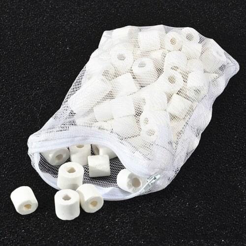 Ceramic ring for aquarium Glass Ring Biological ring Baterial House Fish tank Filter Media With Ne bag